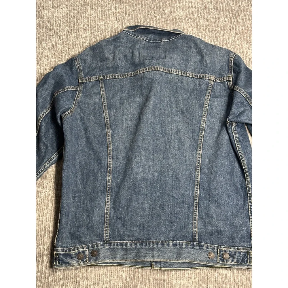 Levi's 72334 Water Less Denim Trucker Jacket Men's XL Blue Button Jean Coat
